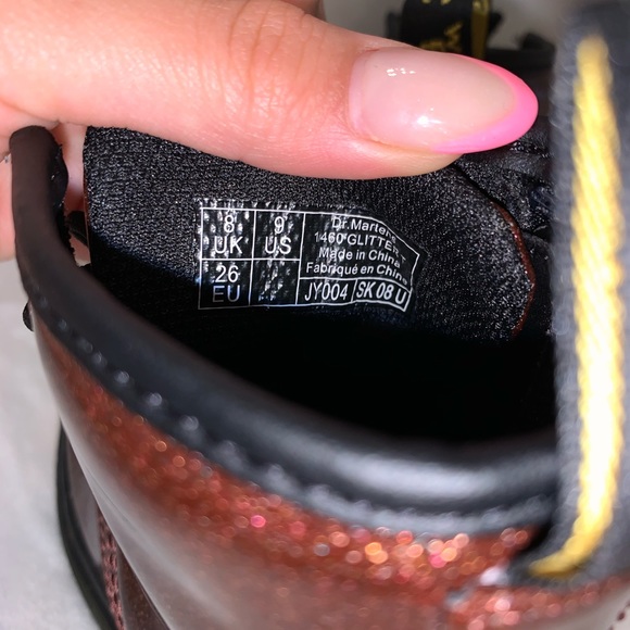 Girls kids 1460 Glitter Dr. Martens Boots - Picture 6 of 6